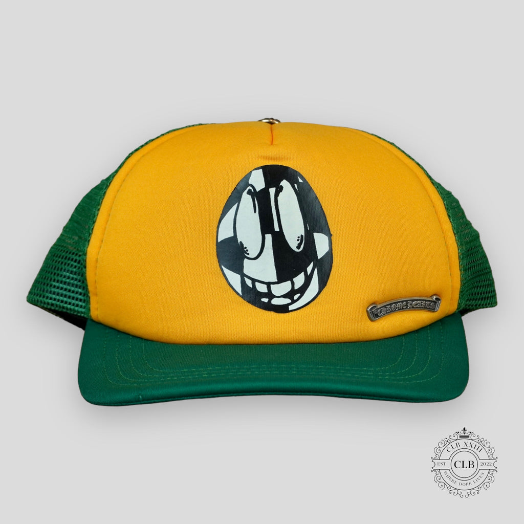 Chrome Hearts Matty Boy Smiley Trucker Hat - Green / Yellow