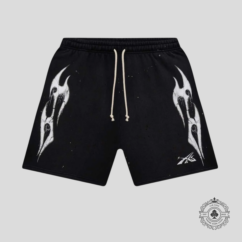Hellstar Halloween Sport Logo Shorts in Black