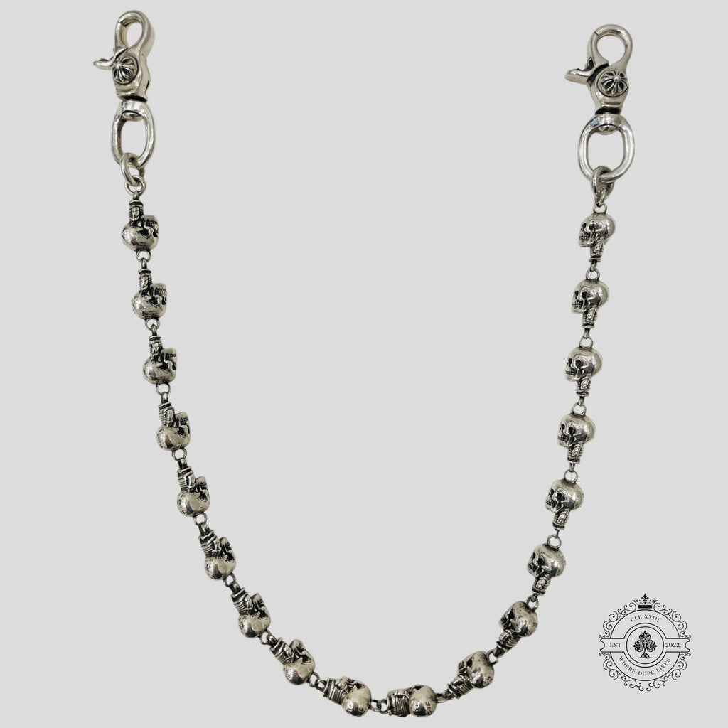 Chrome Hearts Delphino Foti Skull Wallet Chain