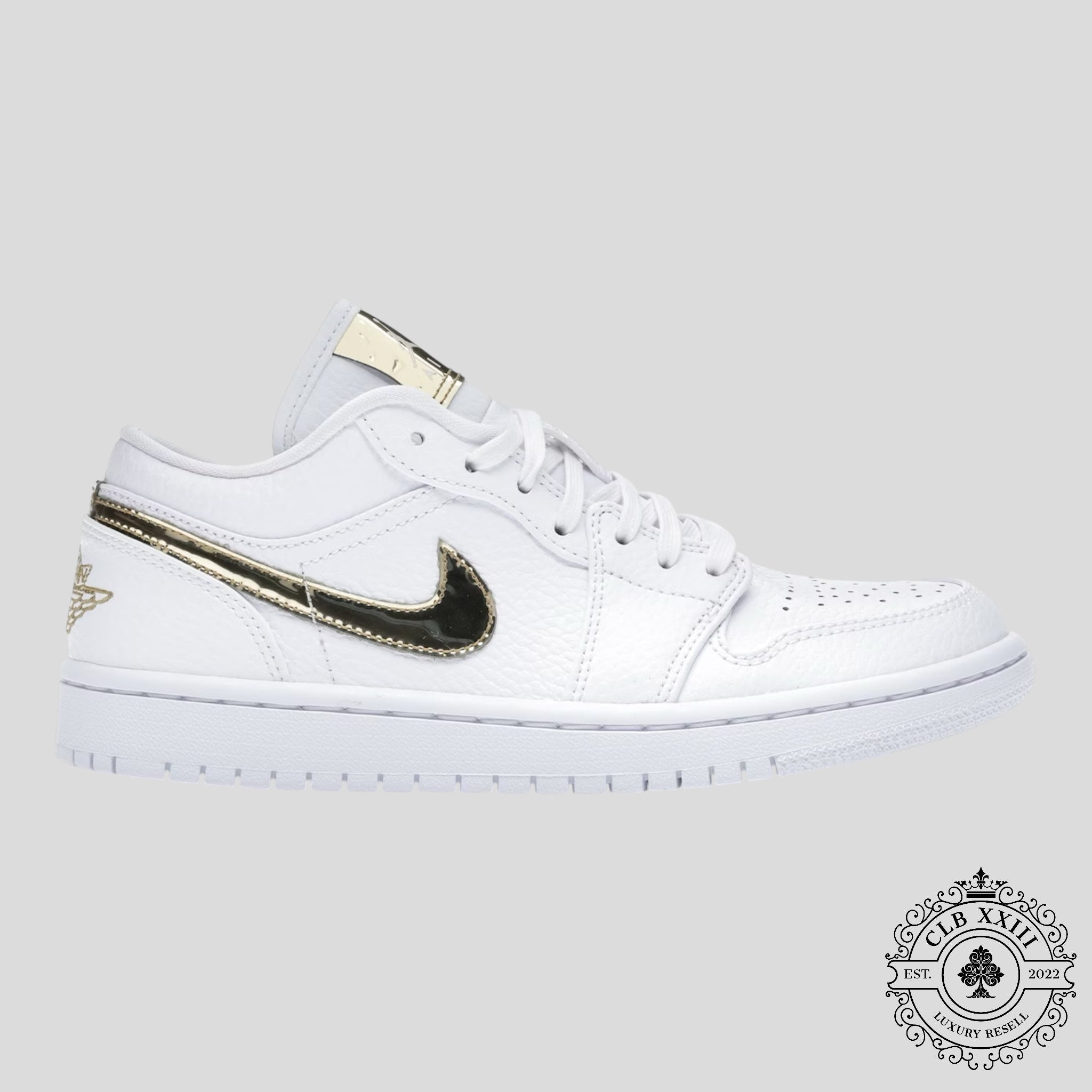 Air Jordan 1 Low White Metallic Gold W