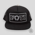 Chrome Hearts Foti Patch Trucker Hat in Black / White