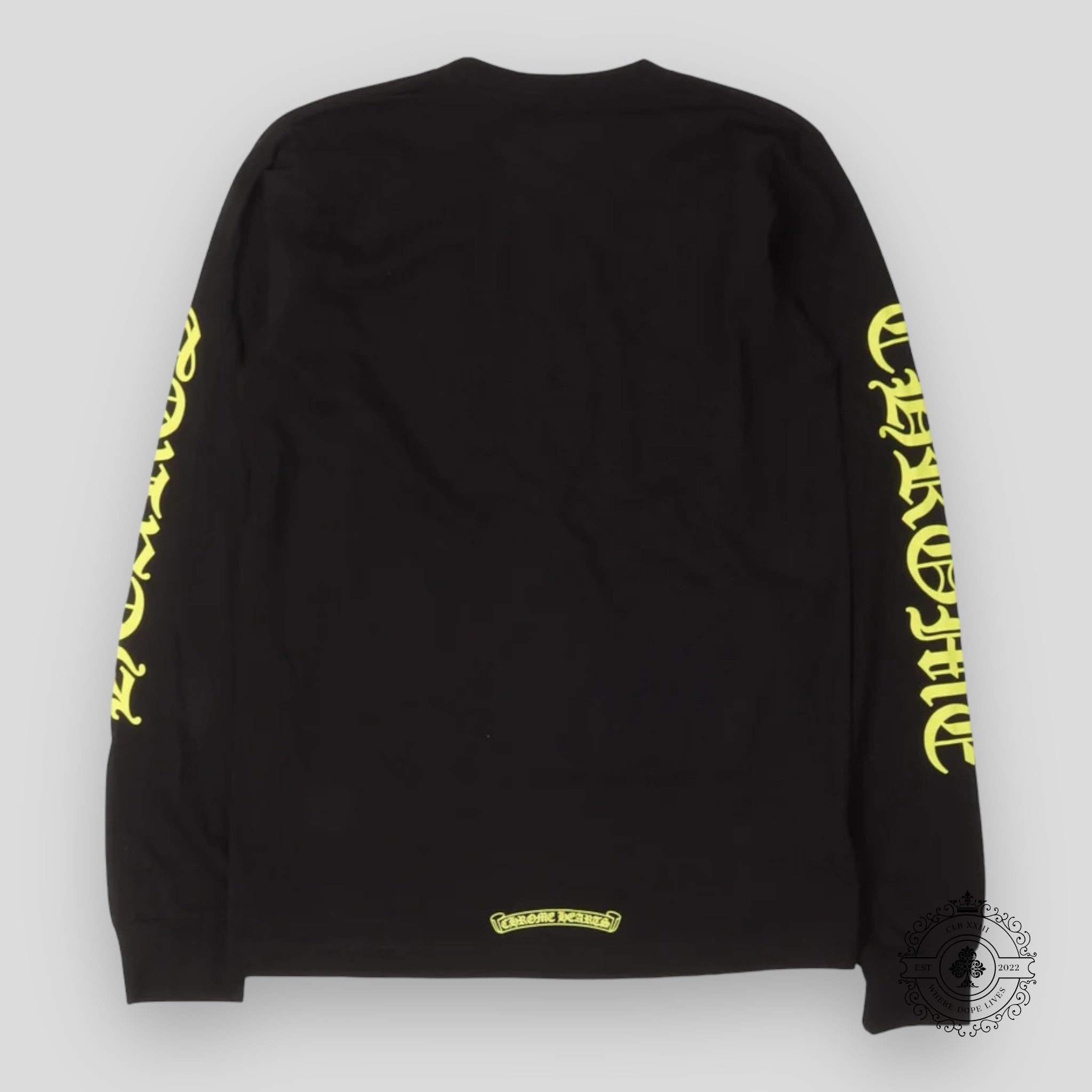 Chrome Hearts Neck Logo Longsleeve in Black/Yellow