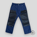 Chrome Hearts Leather Knee Carpenter Pants in Navy