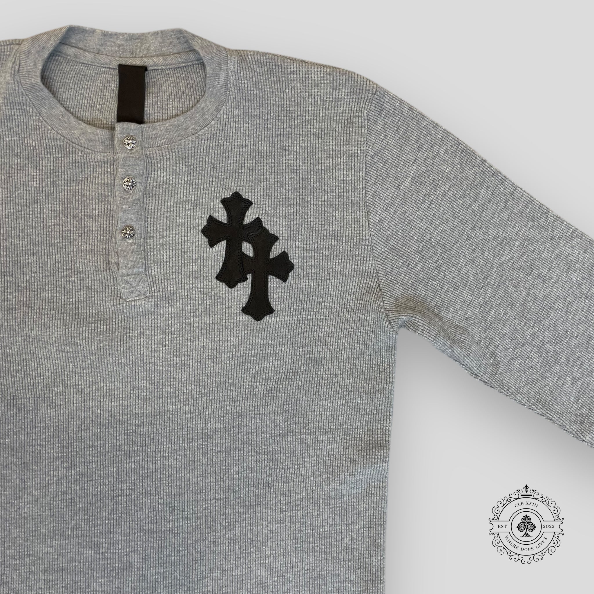Chrome Hearts Paper Jam Thermal Sweater in Heather Grey