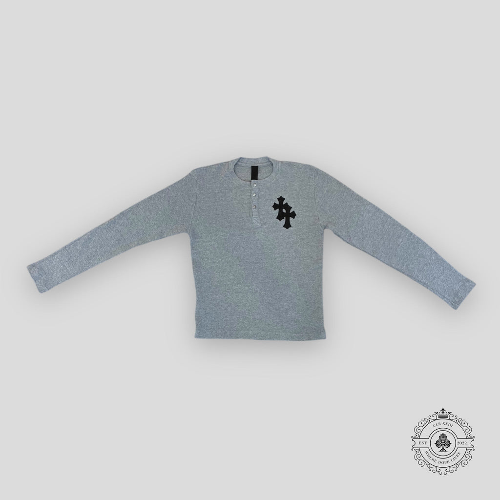 Chrome Hearts Paper Jam Thermal Sweater in Heather Grey