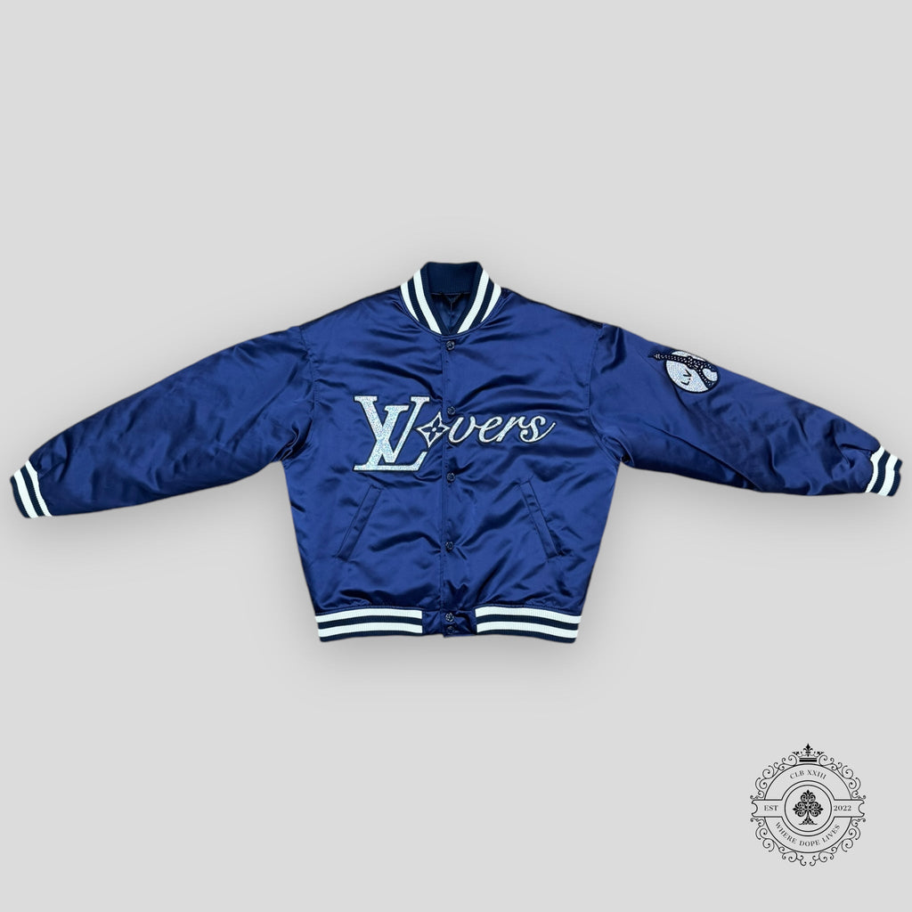 Louis Vuitton LV Lovers Baseball Varsity Jacket in Navy