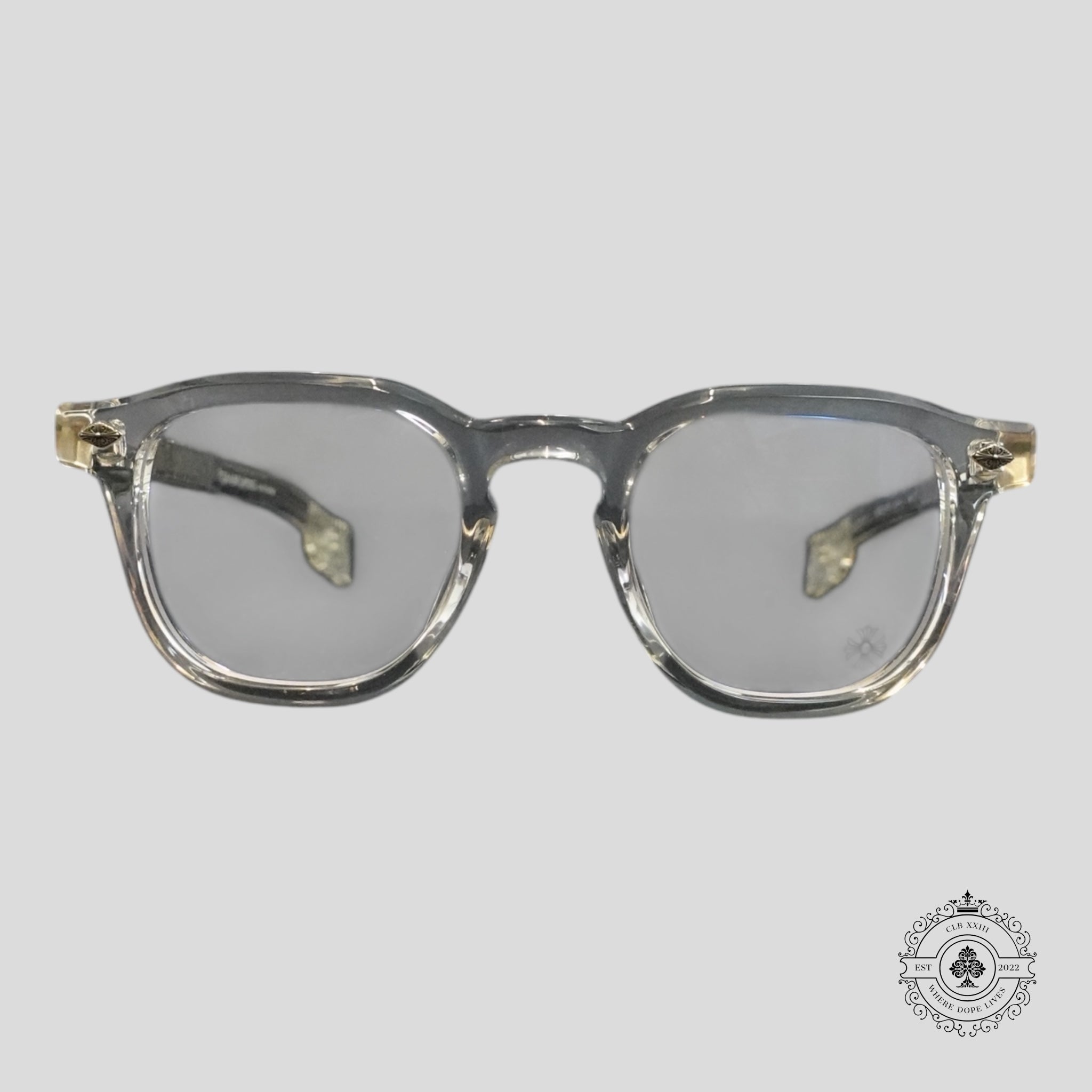 Chrome Hearts Chirp Chirp Glasses in Clear/Silver