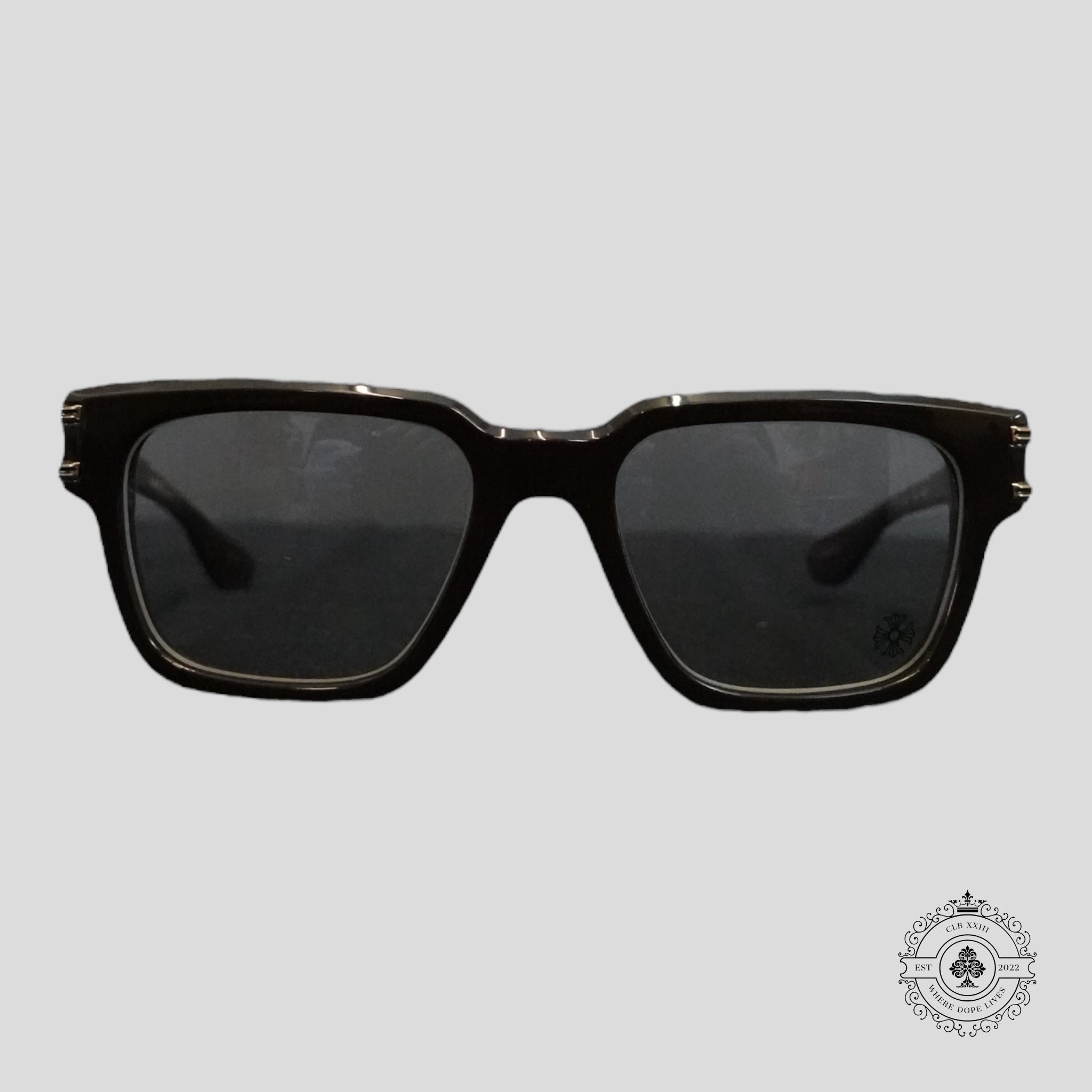 Chrome Hearts Bulge Glasses in Brown/Gold