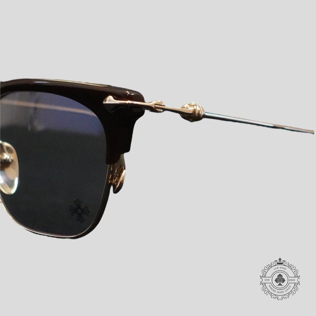 Chrome Hearts Sluntradiction Sunglasses in Brown/Gold