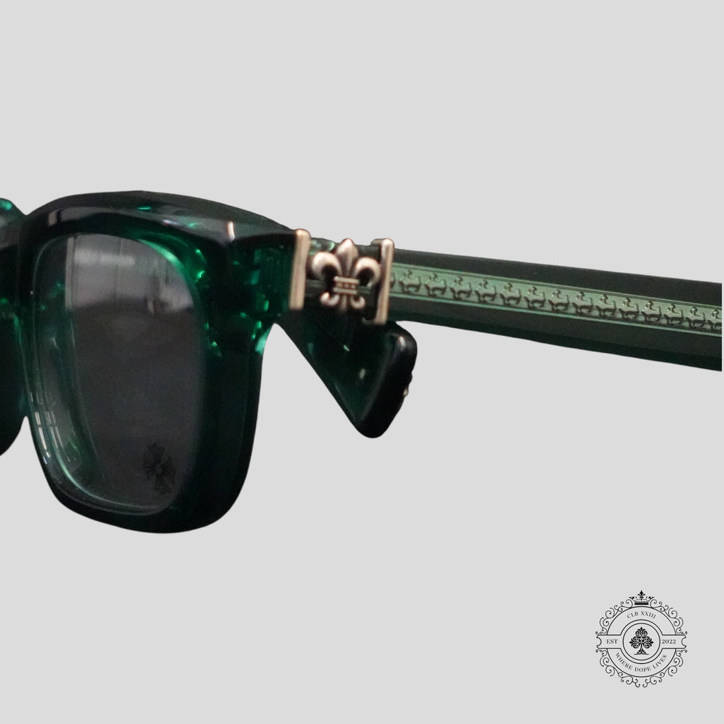 Chrome Hearts See You in Tea Sunglasses in Marine Green/Silver