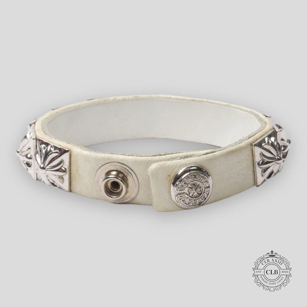 Chrome Hearts Studded Bracelet - White