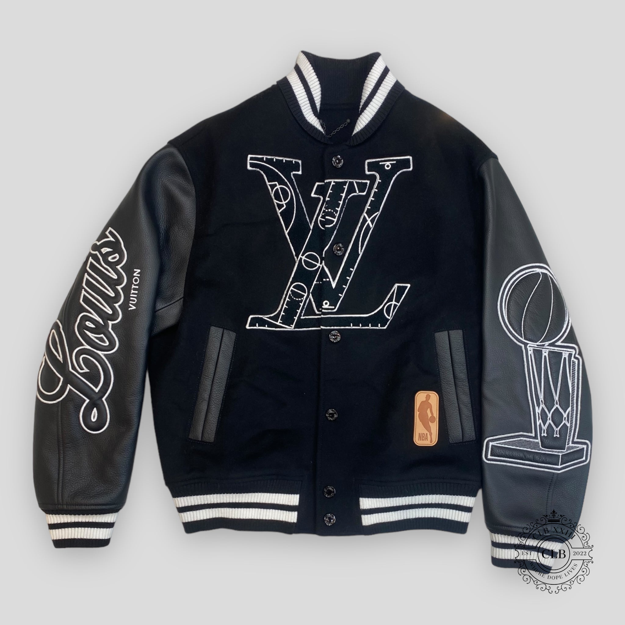 Louis Vuitton NBA Patch Varsity Jacket in Black