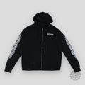 Chrome Hearts Dagger Zip Up Hoodie in Black/Pink