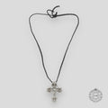 Chrome Hearts Leather Strap Cross Pendant Necklace