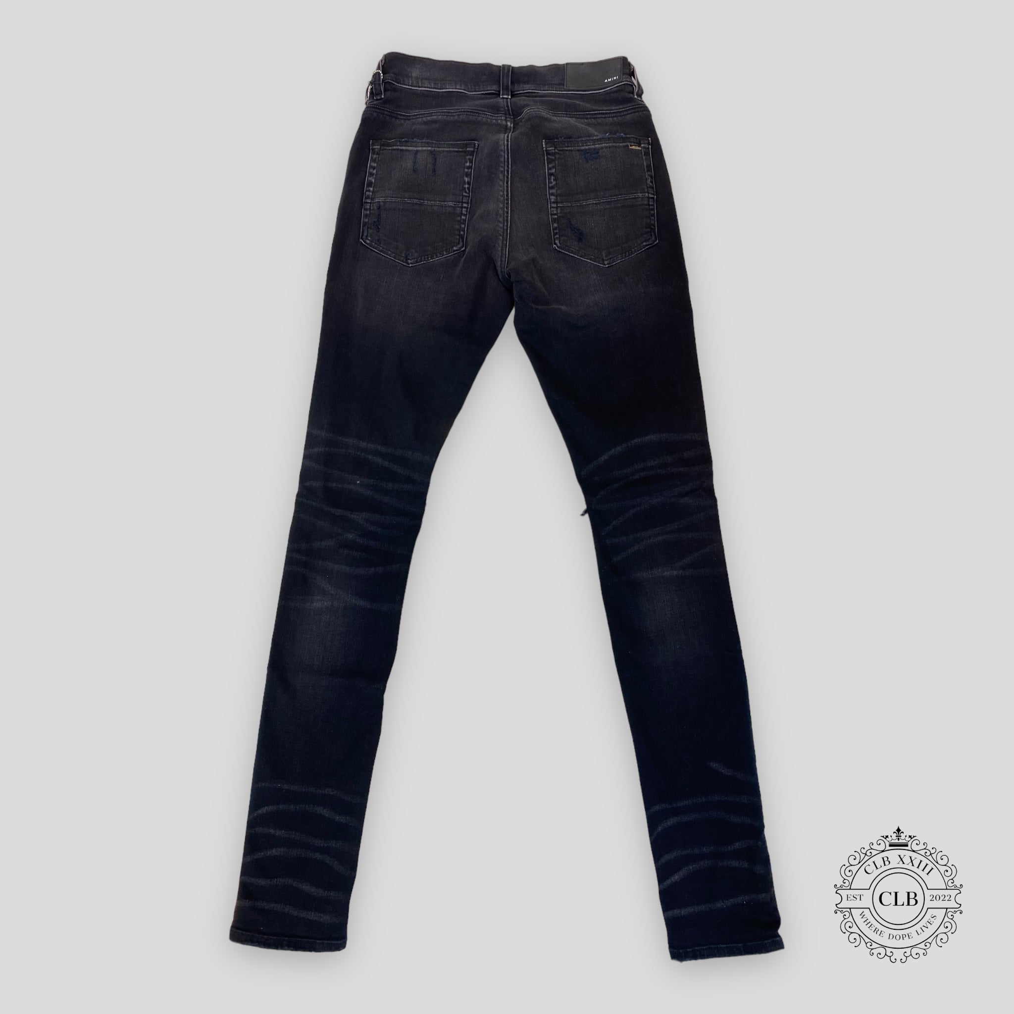 Amiri MX1 Plaid Jeans - Aged Black/Blue