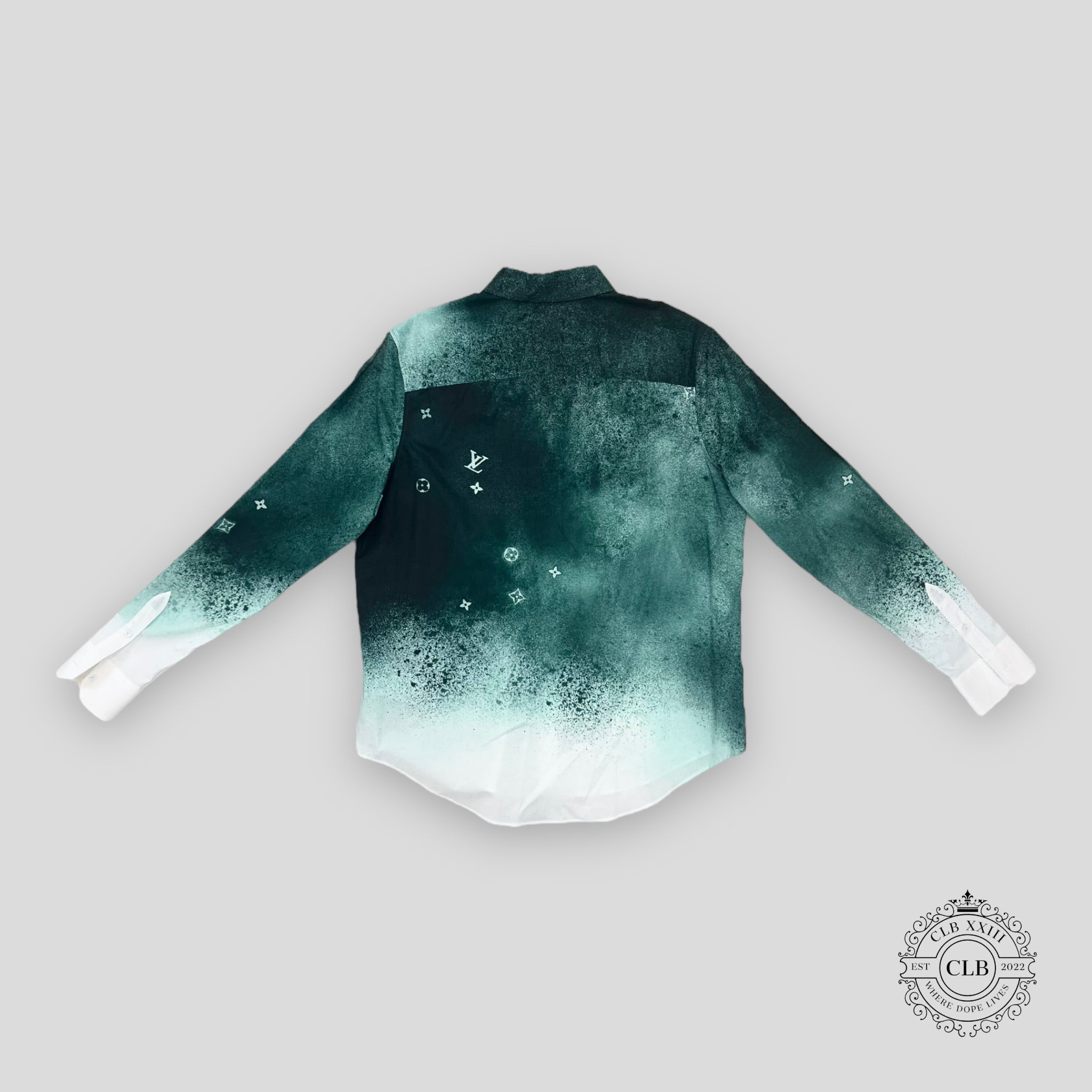 Louis Vuitton Long Sleeve Button Up Shirt in Green