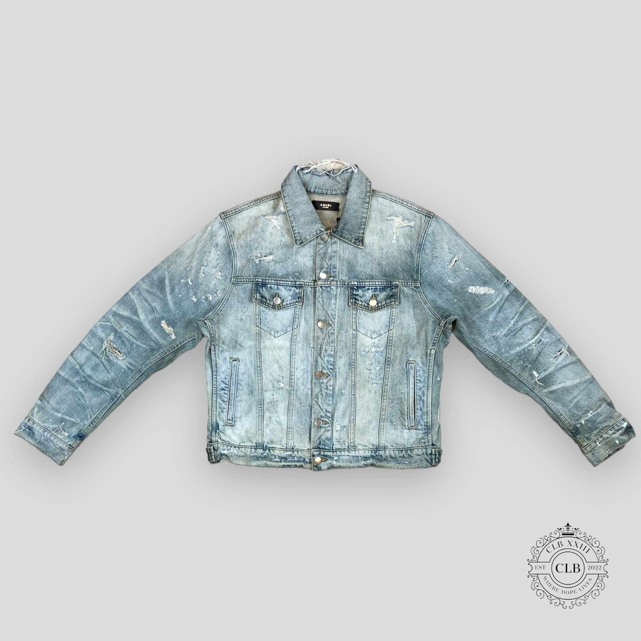 Amiri Shotgun Denim Trucker Jacket - Indigo