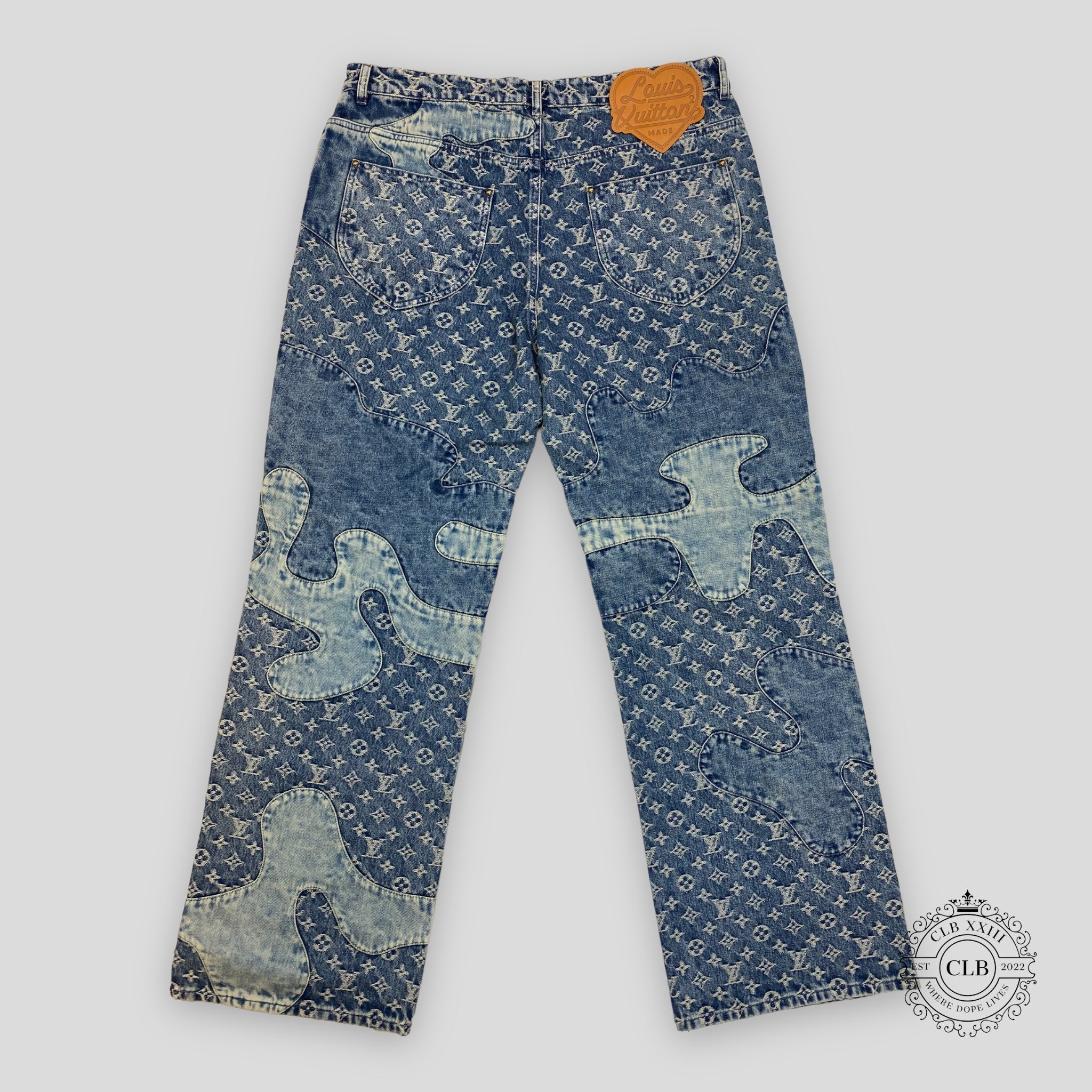Louis Vuitton x Nigo Patchwork Monogram Denim Jeans