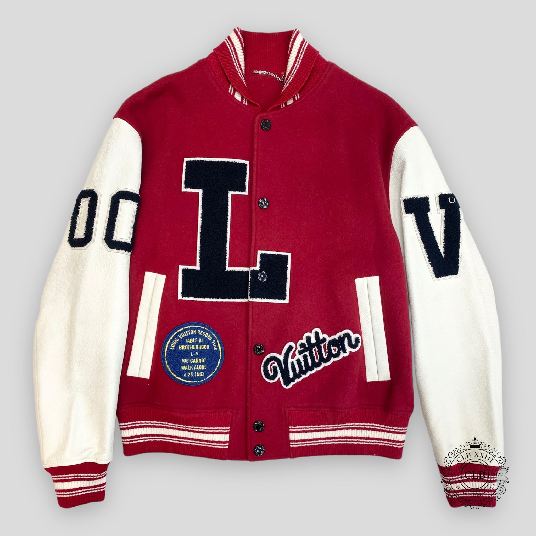 Louis Vuitton Mlk Dreaming Varsity Jacket in Red