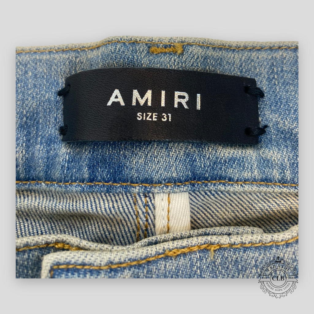 Amiri Lunar New Year Thrasher Jeans in Clay Indigo