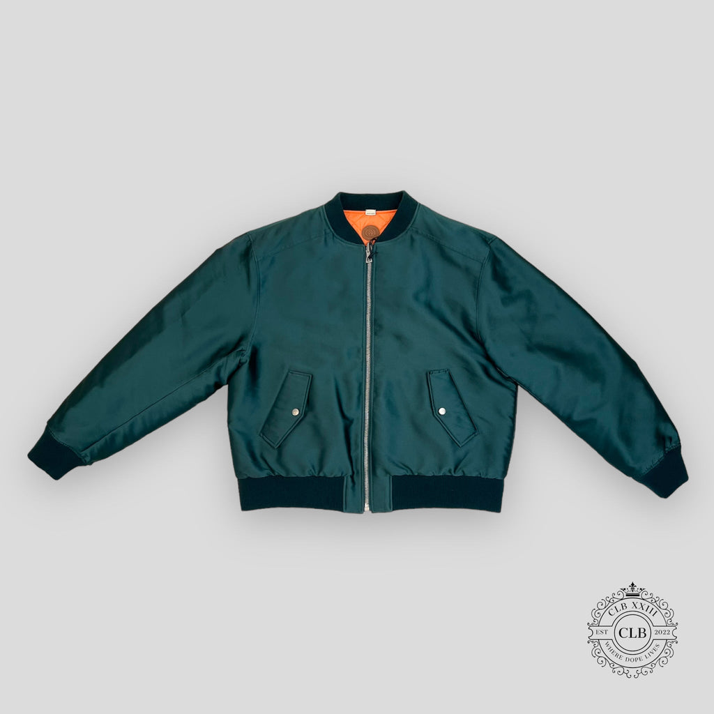 Gucci Reversible Quilted Satin Bomber - Green